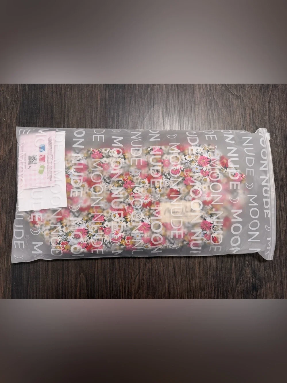 Moon Nude Floral Cosmetic Bag in Pink & Red - NWT